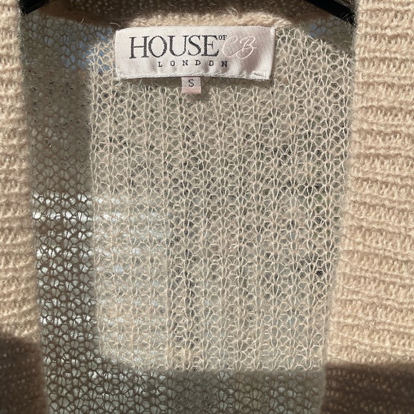 NWOT House of CB Loisette beige mohair Oversized Cardigan - Picture 5 of 6